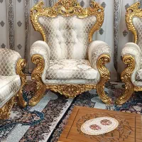مبل سلطنتی شاهنشین 9نفر باغذاخوری6نفره درحدنونو|مبلمان خانگی و میز عسلی|بروجرد, |دیوار