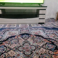 زیرتلویزیون چوبی وشیشه ای