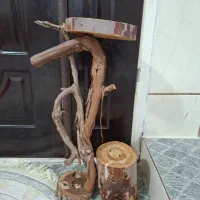 استند گلدان چوبی