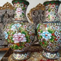 دوعد گلدان مینا کاری|کلکسیون اشیاء عتیقه|تهران, مشیریه|دیوار