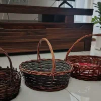 چهار سایز سبد گل حصیری|صنایع دستی و سایر لوازم تزئینی|تهران, شهرک آزادی|دیوار