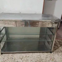 میز استیل دو عدد|میز و صندلی غذاخوری|بومهن, |دیوار