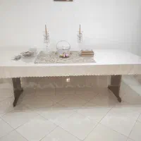 میز ناهار خوری ۱۰ نفره + رومیزی