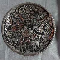 بشقاب مسی قلمزنی