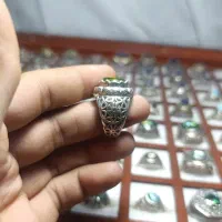 انگشتر نقره ۹۲۵زبرجد و اوپال دست ساز