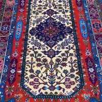 فرش دستباف (بساک)۳ متری چله ابریشم نقشه قم|فرش|مشکیندشت, |دیوار