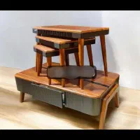 گل میز با عسلی اک پتو مسافرتی موجوده