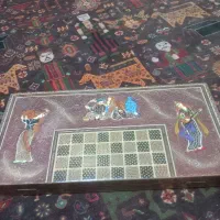 تخته نرد خاتم کاری شده با عکس لیلی و مجنون|اسباب‌بازی بچه|اندیشه, اندیشه فاز ۱|دیوار