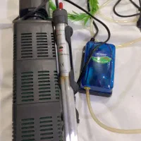 آکواریوم .پمپ تصفیه. بخاری . پمپ هوا