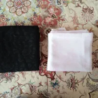 چادر ابریشمی مجلسی مشکی گیپور جنس خارجی و چادر کرپ