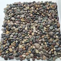مقداری سنگ رنگی طبیعی رودخانه بسیارزیبا مناسب دکور