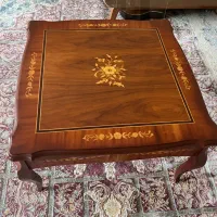 میز‌جلومبلی معرق /باشیشه روش/دو‌کشو/سالم/درحدنو