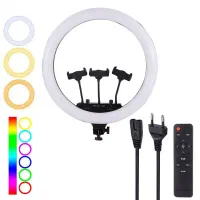 رینگ لایت 26 سانتی بهمراه پایه فلزی 2 متری|لامپ و چراغ|قم, زند آباد|دیوار