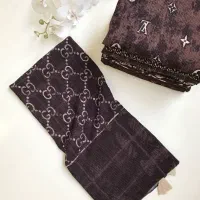 شال پلیسه نخ رنگ موکایی|لباس|کهریزک, |دیوار