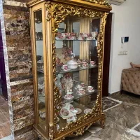 بوفه چوبی ورق طلا|بوفه، ویترین، کنسول|نوشهر, |دیوار