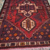 فرش دست بافت لری تمیز|فرش|ایذه, |دیوار