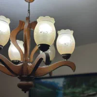 لوستر چوبی ۶ شاخه