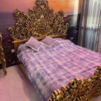 تخت دونفره تمام چوب راش اصل ۳۰ ملیون|تخت و سرویس خواب|رباط‌کریم, رباط‌کریم|دیوار