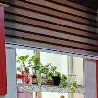 پرده زبرا قهوه ای رنگ زیبا