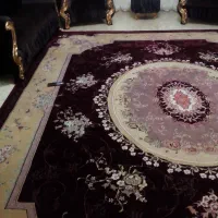 فرش کرم زرشکی ۱۲ متری