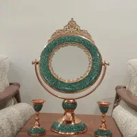 آینه شمعدان فیروزه کاری سایز بزرگ