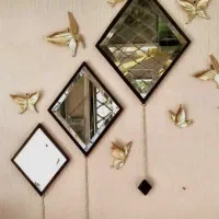 آینه ۳ عددی نو قهوه ای