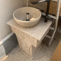 روشویی سنگی باشیرالات روش|لوازم سرویس بهداشتی|مراغه, |دیوار