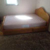 تخت ۲ نفره تمام چوب همراه تشک