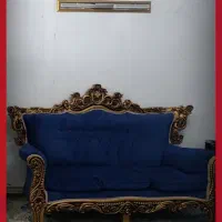 مبلمان هفت نفره به همراه رومبلی و والان پرده