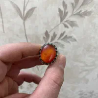 انگشتر عقیق خراسانی(پرتقالی)