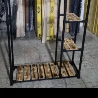 رگال لباس و جاکفش بغل ۲طبقه ۲چوبه مدلA89