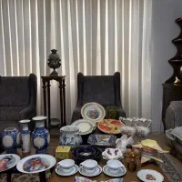 لمونژکریستال  چینی شکلات میوه قهوه آجیل خوری آنتیک