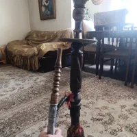 قلیان چوبی بزرگ با رخ