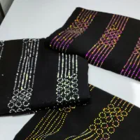 حریر زمینه مشکی با طرح های روز و خوشکل|لباس|کامیاران, |دیوار