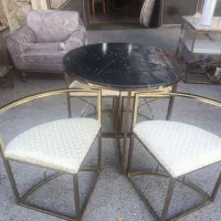 میز نهارخوری فلزی وچوبی|میز و صندلی غذاخوری|ایلام, |دیوار