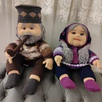 پدر بزرگ و مادر بزرگ دستبافت