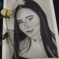 نقاشی چهره سیاه قلم