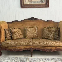 مبلمان مبل کلاسیک استیل فرانسوی نیم ست