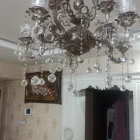 لوستر‌برنجی‌5شاخه10شعله|لوستر و چراغ آویز|مشهد, انقلاب|دیوار