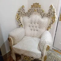 مبل سلطنتی سفید طلایی ۷نفره