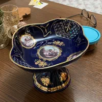 میوه‌خوری پایه‌دار طلاکوب سرمه‌ای