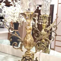 دو عدد شمعدان برنجی برقی