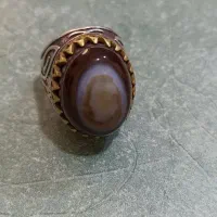 انگشتر نقره عقیق  سلیمانی چشم