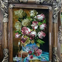 تابلو فرش دستبافت گل مناسب کادو/ فروش نقد اقساط