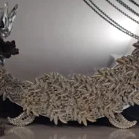 آینه شمعدان نقره خوشگل/ مناسب جهیزیه و دکور|بوفه، ویترین، کنسول|اصفهان, شهرک سلامت|دیوار