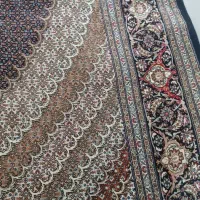 فرش دستبافت‌تک12متری‌سرمه ای15متن گل ابریشم
