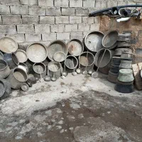 ظروف قدیمی مسی عطیقه آنتیک|کلکسیون اشیاء عتیقه|اراک, |دیوار