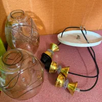 لوستر آویز ۳ حبابه