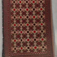 پشتی ترکمنی دست بافت و دو عدد قالیچه ترکمنی|فرش|مشهد, امام رضا (ع)|دیوار