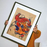 تابلو نقاشی گل مدرن اورجینال 40×30|تابلو، نقاشی، عکس|تهران, کرمان|دیوار